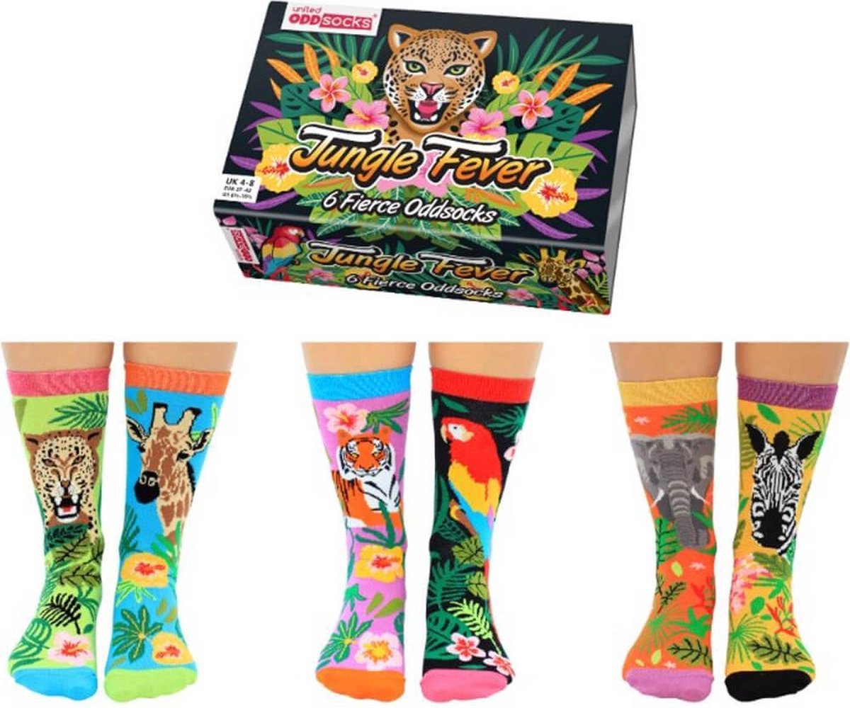 United Odd Socks 6 Dames Sokken Jungle Fever