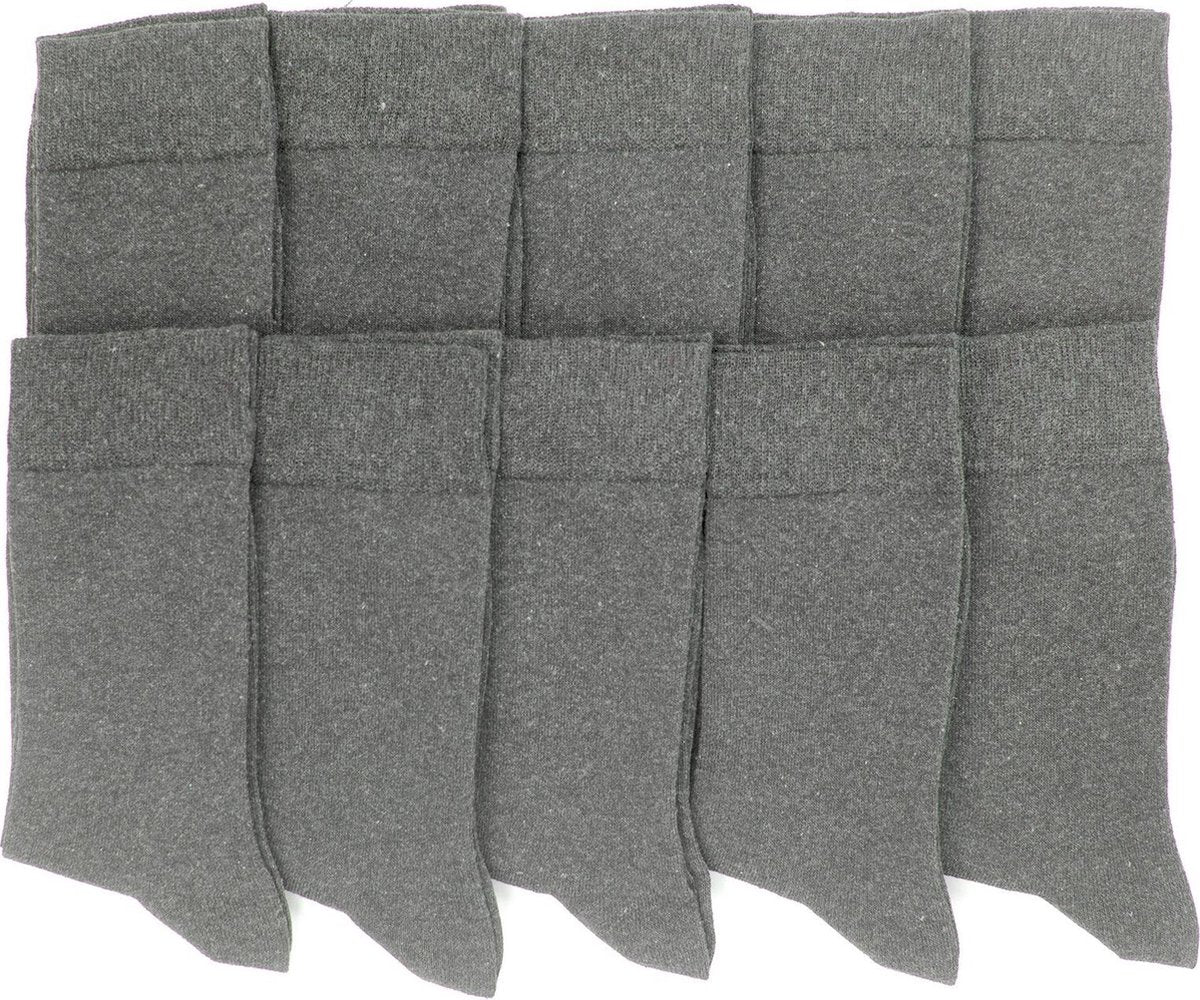 Lichtgrijze sokken - Heren sokken - 10 paar - Normale sokken - Multipack Heren Sokken 43-46