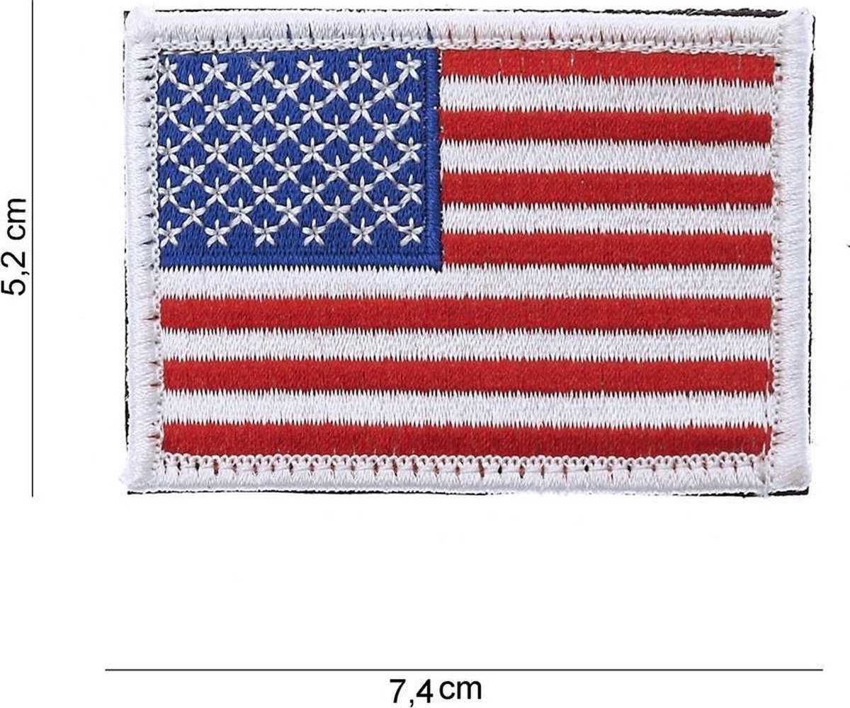 Embleem USA stof+klittenband