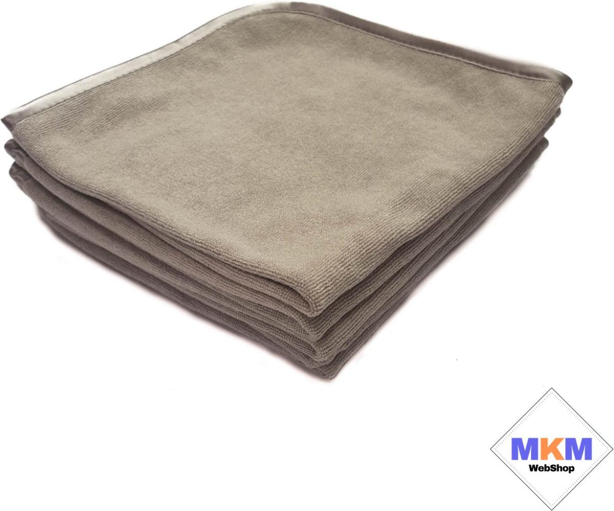 Grijze Microvezeldoek 5 Stuks - Schoonmaakdoeken van Microvezel  - Geschikt als Raamdoeken - Auto Poets Doeken - Microvezeldoeken voor Auto - Reinigingsdoek 40x40cm