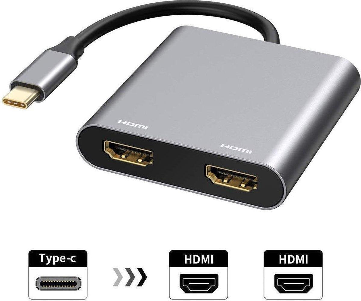Sounix USB-C | 4K Multipoort | Dock voor laptop | 2 HDMI