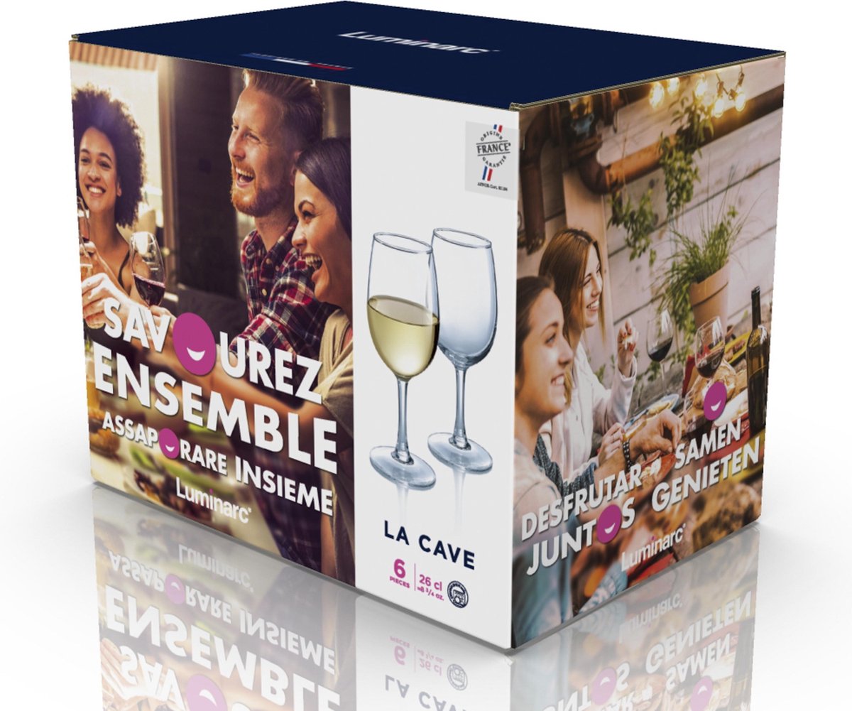 12x Stuks wijnglazen transparant 260 ml - Wijnglas voor rode of witte wijn op voet