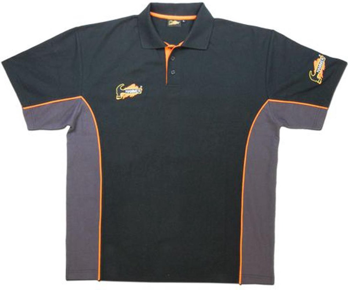 Bowlingshirt Hammer Zwart/Grijs met oranje logo