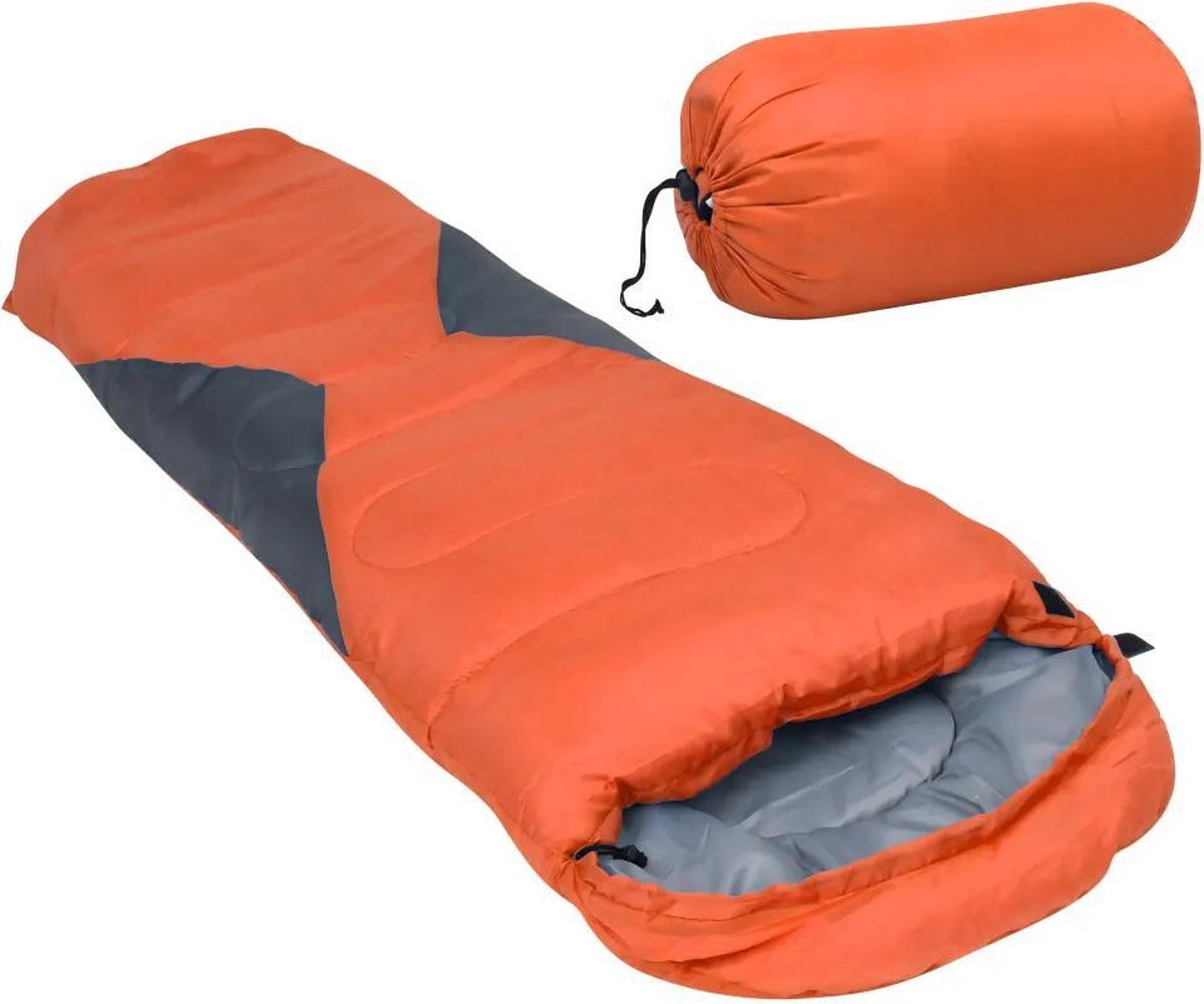 kinderslaapzak / oranje - kamperen - camping - lichtgewicht - slaapzak - professioneel