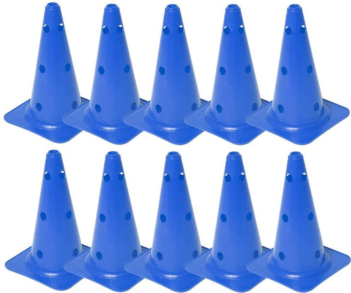 Multifunctionele pion 40 cm - Blauw | Set | 10 stuks | Cawila | Kegel