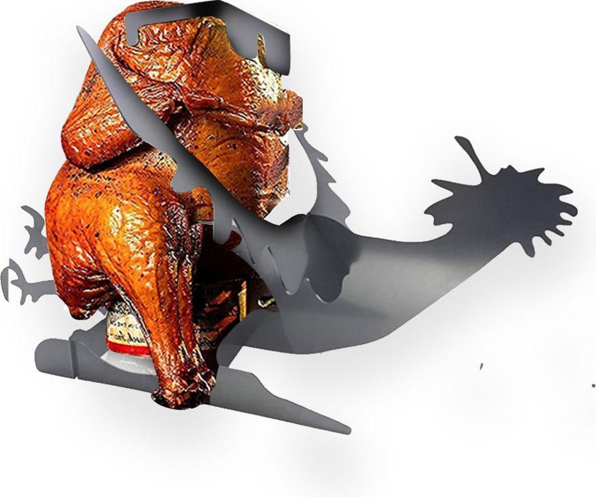 Beer Can Chicken Houder - BBQ collection Kiprooster voor de Barbecue - Kiphouder - BBQ Kipstandaard - Bierblik Kip -RVS - Bbq Accesoires - Bierkip - Chicken Sitter