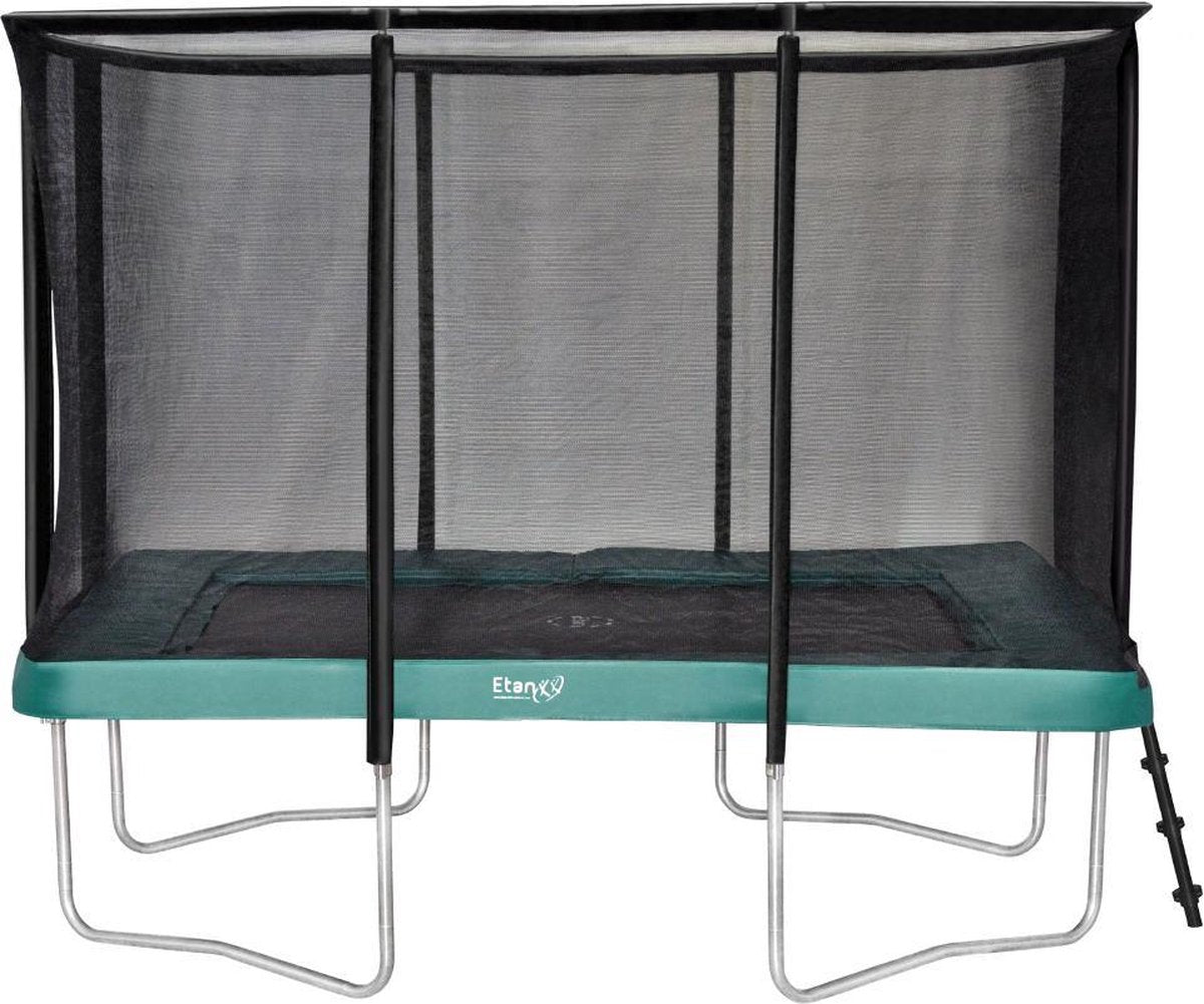 Etan Premium Gold Trampoline met net - 310 x 232 cm / 1075 ft - incl. Veiligheidsnet - UV-bestendig Randkussen - Groen - Rechthoekig