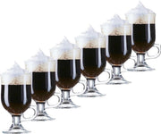 6x Irish Coffee glazen Opal transparant 240 ml - Koffie glazen hardglas 240 ml