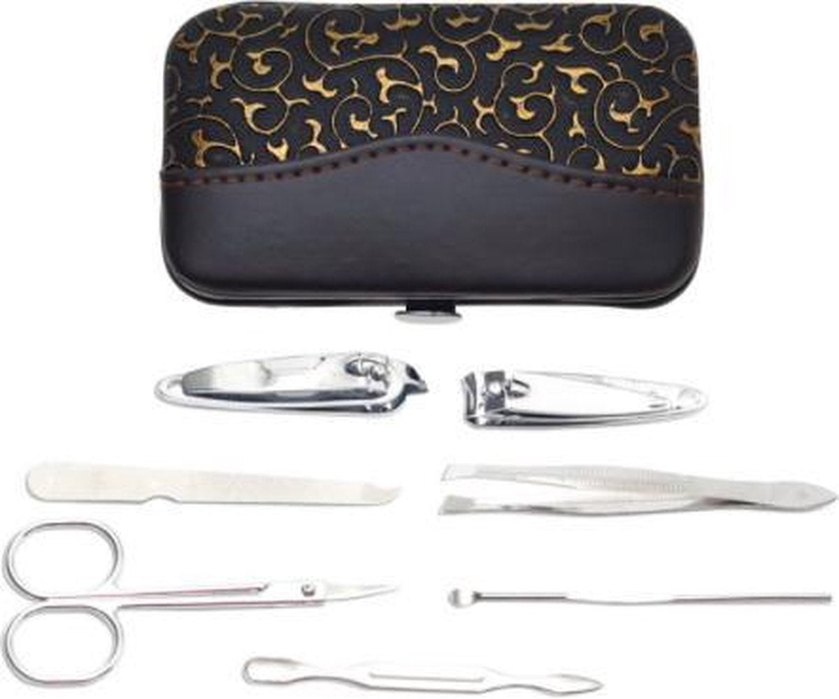 Luxe pedicureset  - 7-delig - Set voor pedicure - Incl. luxe etui - Reisset nagel verzorgingsset voor pedicure Set