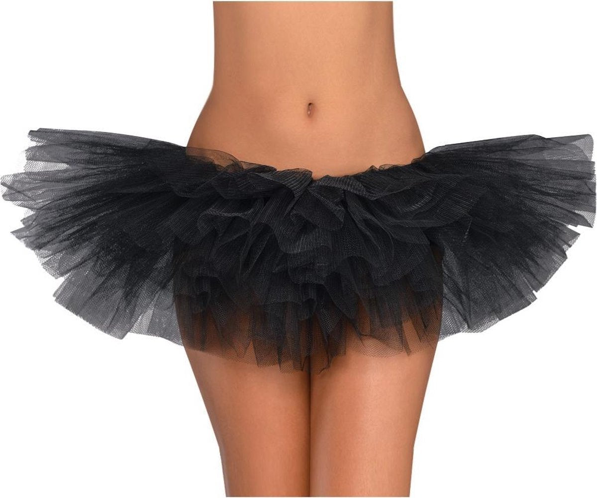 Korte tutu zwart tule rokje - XS-S-M 140-146-152-158-164 - ballet turnen petticoat rok pride