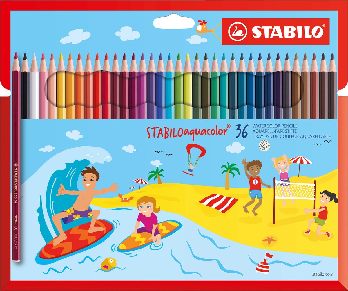 STABILO Aquacolor etui 36 kleurpotloden
