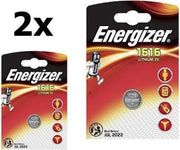 2 Stuks Energizer CR1616 3v lithium knoopcelbatterij