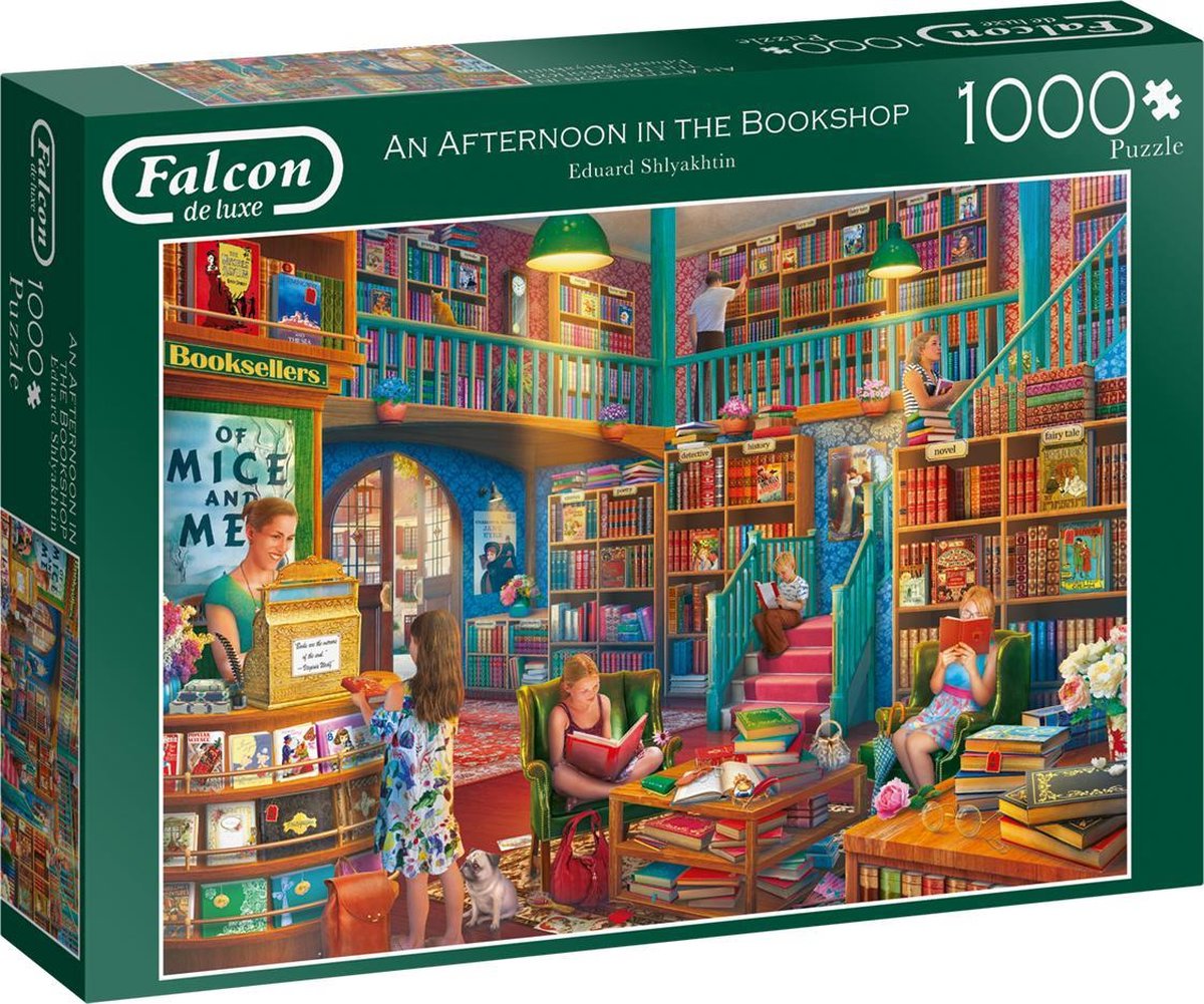 Falcon puzzel An Afternoon In The Bookshop - Legpuzzel - 1000 stukjes