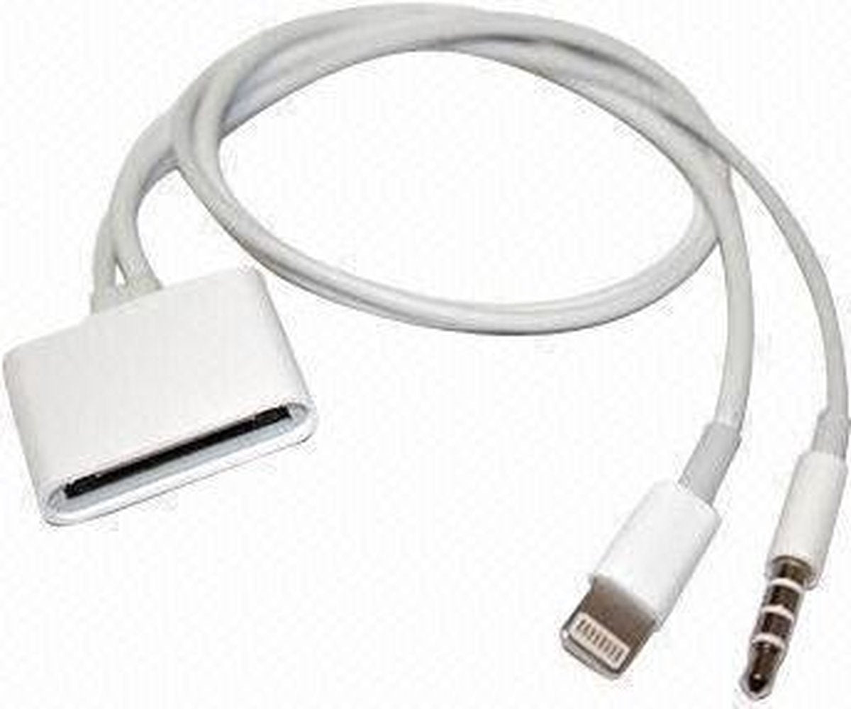 Lightning compatible naar 30 pin en 3.5mm audio voor iPhone 6/6s