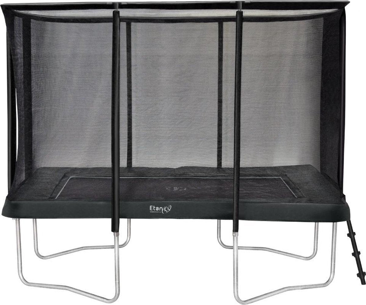 Etan Premium Gold Trampoline met net - 281 x 201 cm / 0965 ft - incl. Veiligheidsnet - UV-bestendig Randkussen - Grijs - Rechthoekig