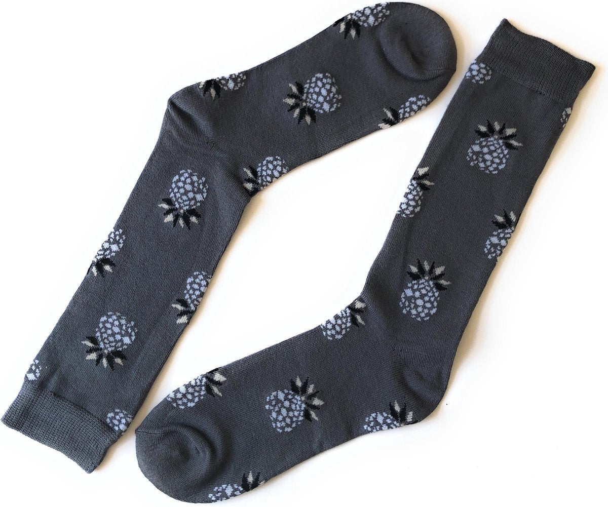 Hipperboo® - Fruity Ones - Bamboe Sokken - 3 paar - Maat 41-46 - Grijs - Duurzaam