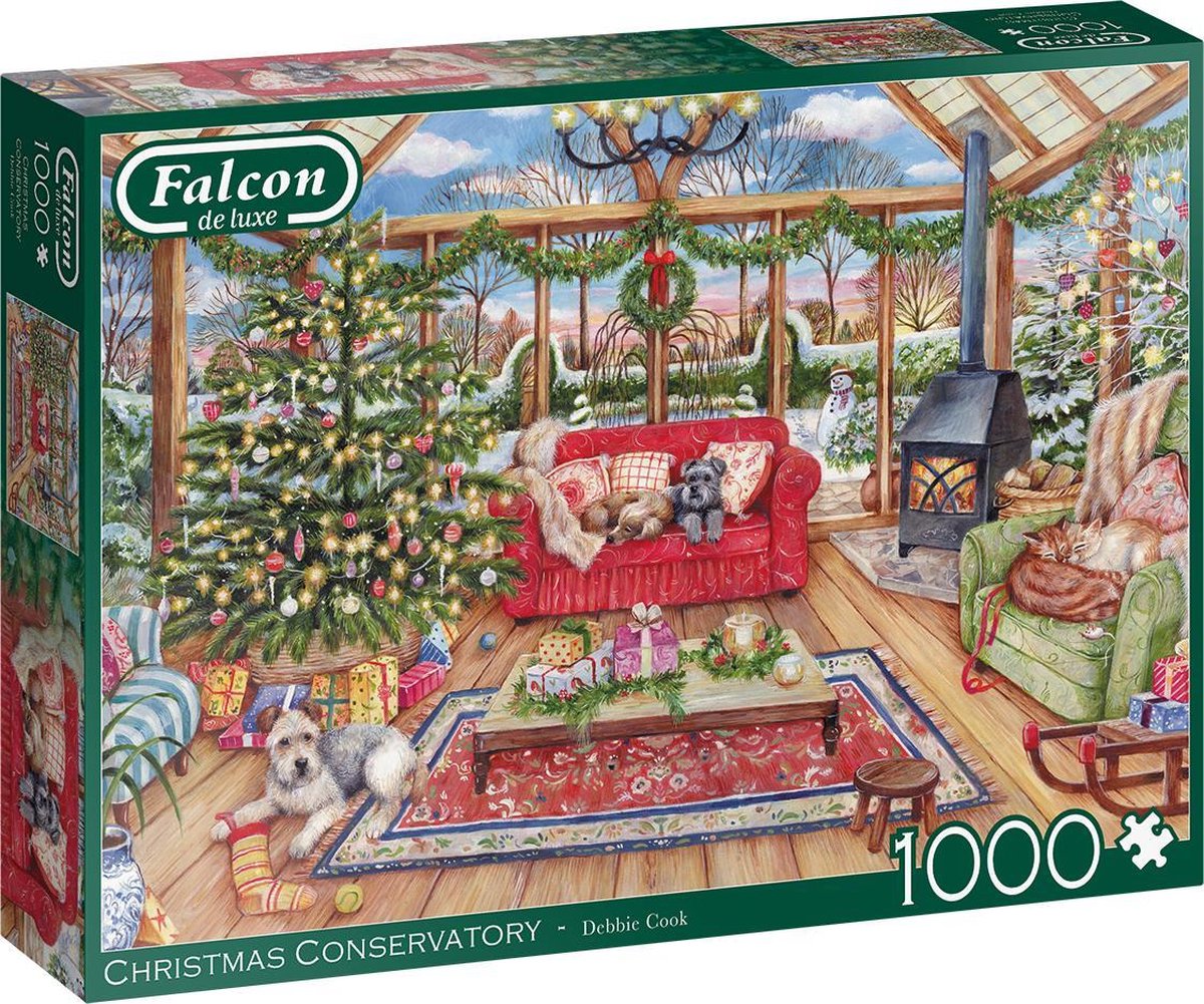 Falcon puzzel The Christmas Conservatory - Legpuzzel - 1000 stukjes