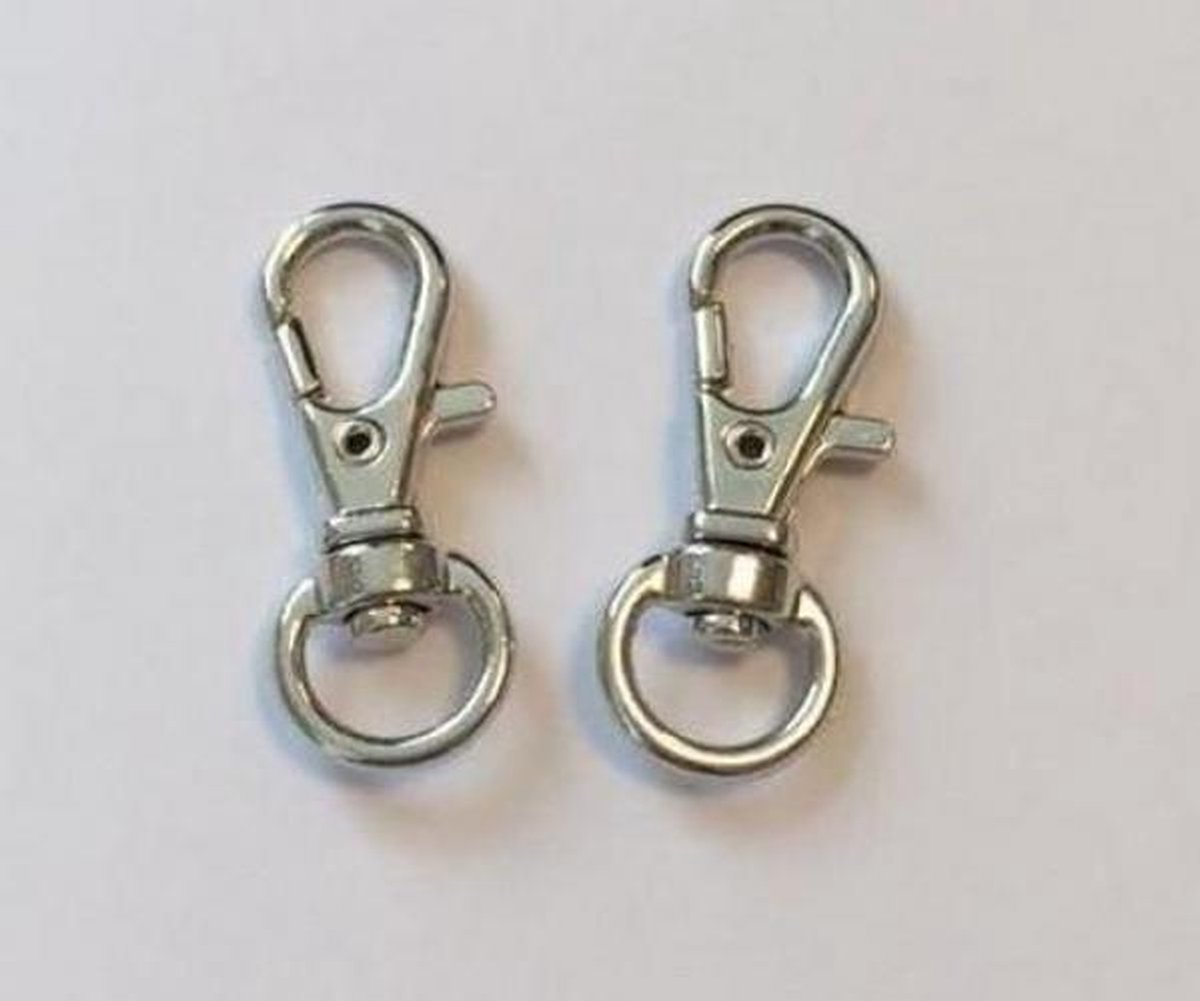 Sleutelhanger clip voor muntjes - 2 st - 33 mm