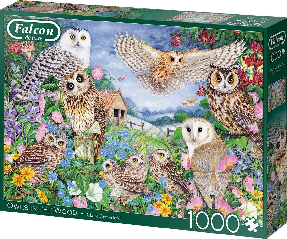 Falcon puzzel Owls in the Wood - Legpuzzel - 1000 stukjes