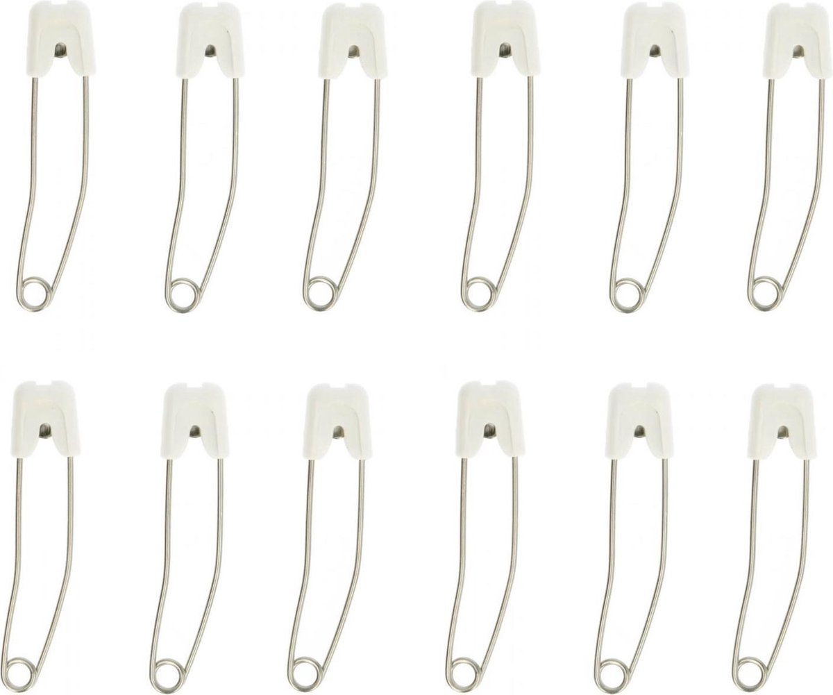 Prym Baby Veiligheidsspelden Voordeelset - 12 stuks - Wit