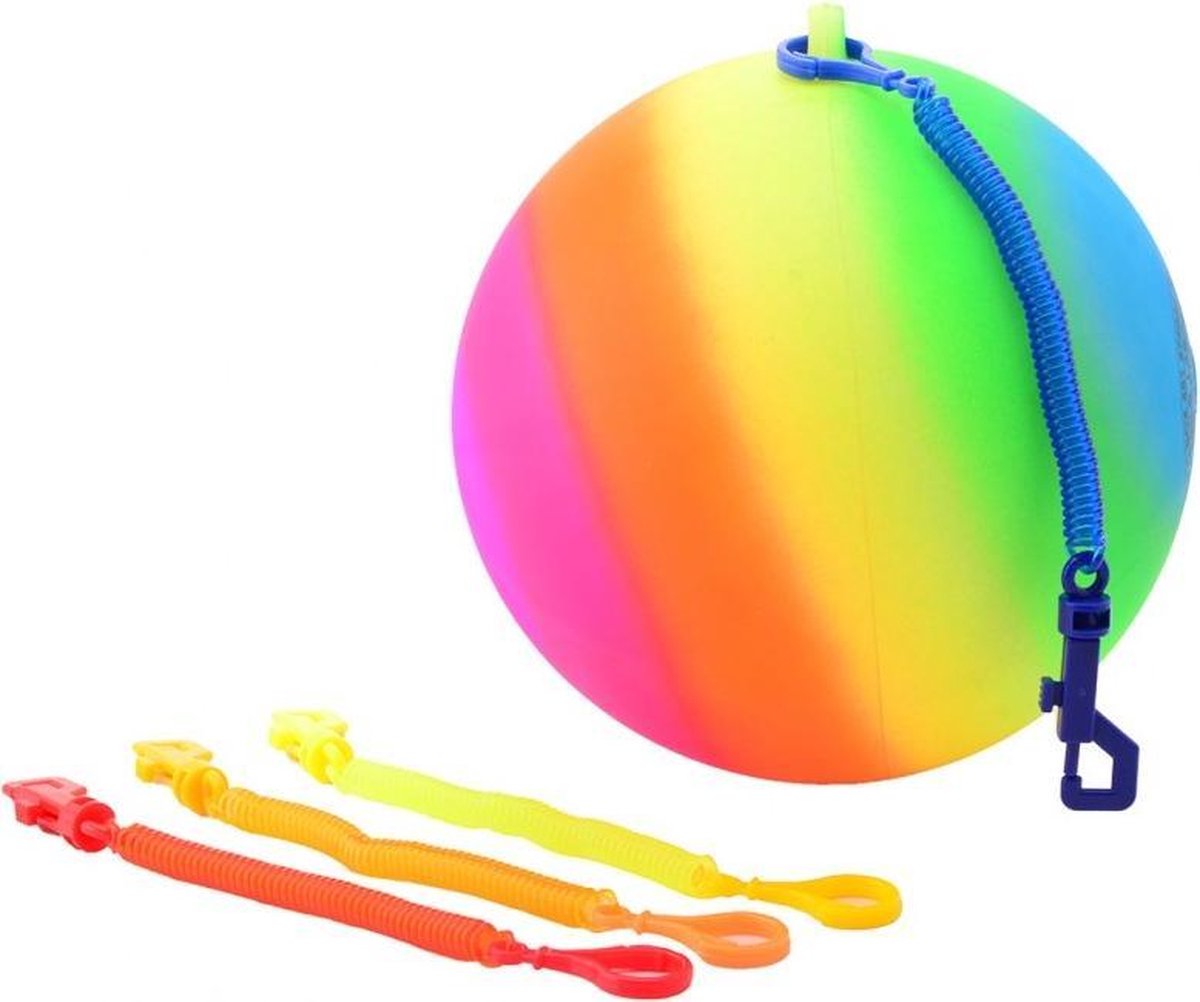 Johntoy Regenboogbal Met Keycord Maat 5