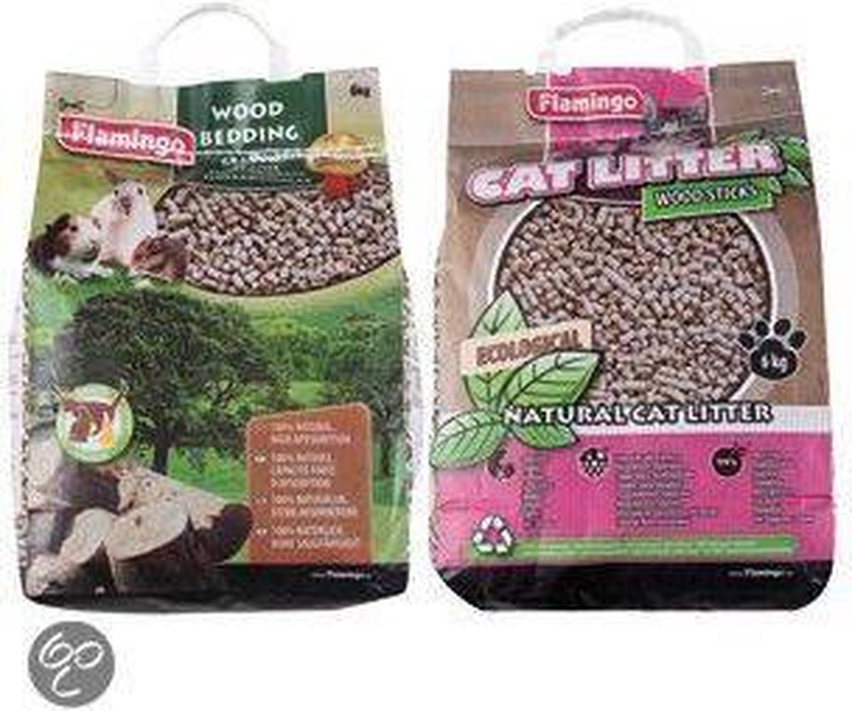 Flamingo Houtkorrels-15KG - 10L
