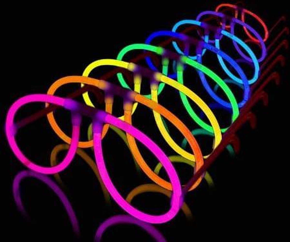 Doodadeals® | Glow in the Dark Partypakket | fluoriserende brillen | 10 stuks | Roze