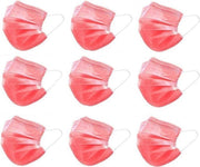 50 Rode Wegwerp Mondmaskers | 50 Gekleurde Mondkapjes | Mondkapjes Rood | 3 Laags | Hoogste Kwaliteitsgarantie
