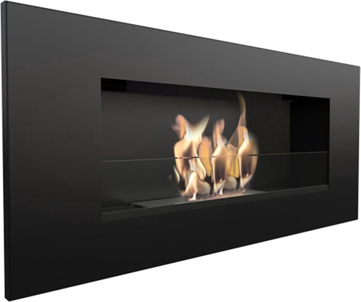 Bio ethanol haard - sfeerhaard met glasplaat wandhaard-90 x 40 cm- TÜV-Kratki