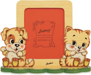 Fotolijstje hout hond & poes 24 x 19 cm  | Bartolucci