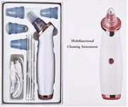 AvanJi Blackhead Remover met 4-delig Comedonenlepel Set - 5 Vacuum Sondes - Draadloos en Oplaadbaar - Mee Eters & Puistjes Verwijderen - Professionele Comedonen Verwijderaar