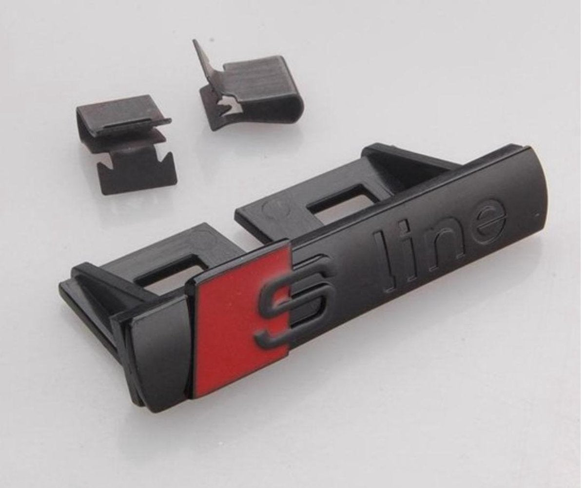 S-line Grill embleem - Audi - Logo - badge - A3 - A5 - RS - zwart