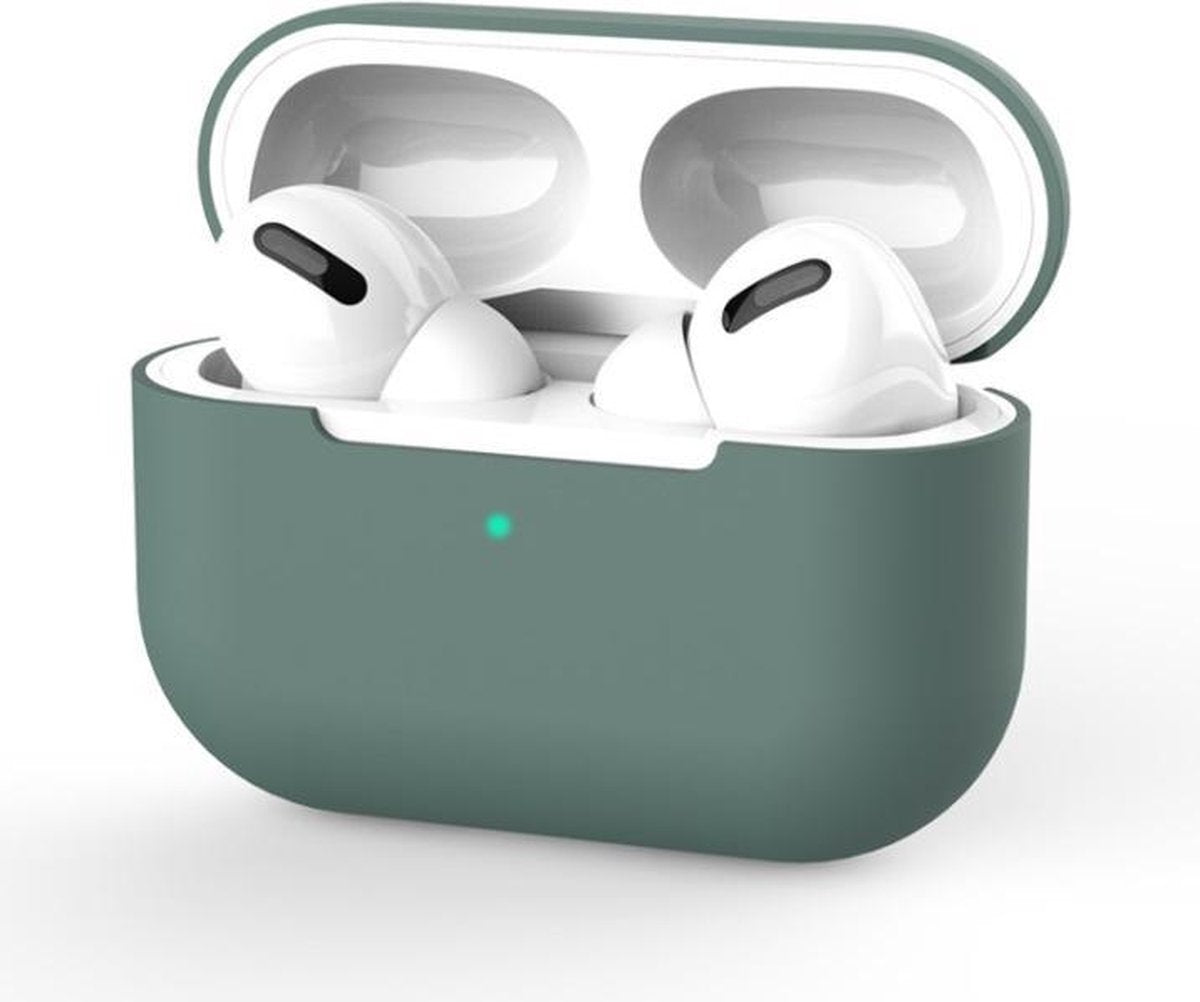 Beschermhoes voor Apple Airpods Pro - Groen - Siliconen case geschikt voor Apple Airpods Pro