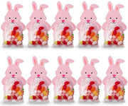 10 stuks snoepzakjes konijn pasen roze