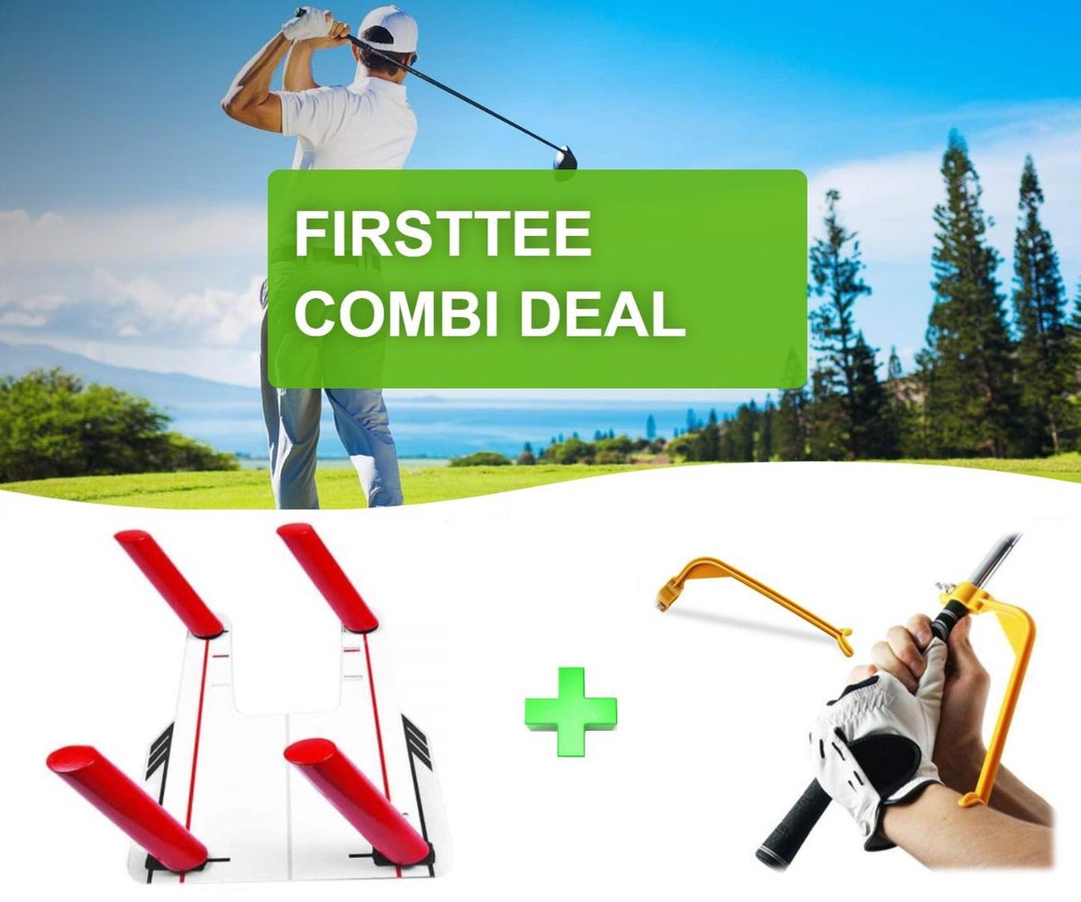 Firsttee - COMBI DEAL - STUNTPRIJZEN - Premium SPEED TRAP & SWING GUIDE - Verbeter je swing - Golfswing - Swingtrainer - Golf accessoires - Golf sport - Training - Golftrainingsmateriaal - Trainer - Cadeau - Houding - Speedtrap - Swingguide - Golfset