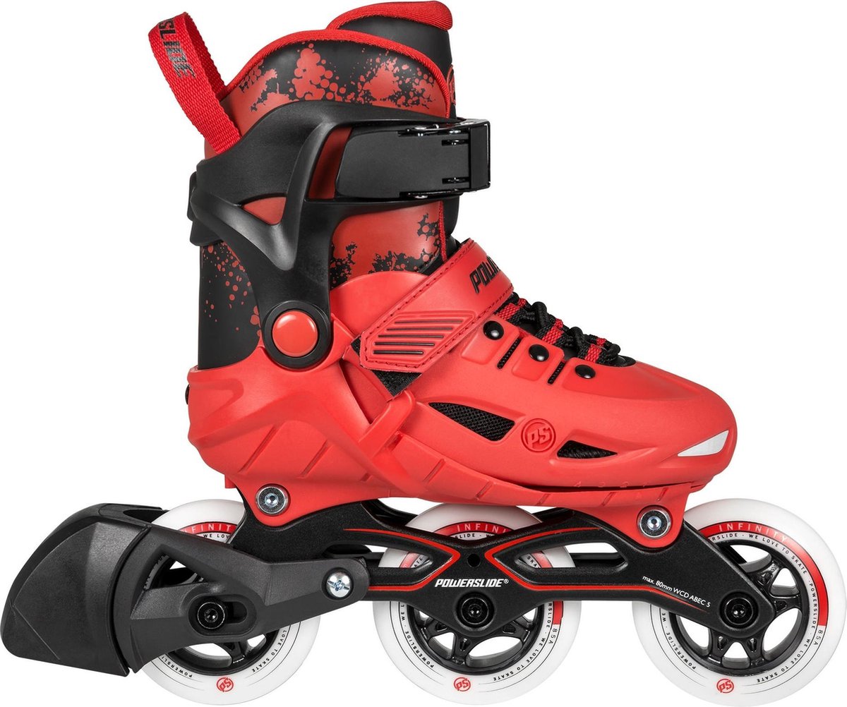 Powerslide Phuzion Inlineskates - Maat 33-36 - Unisex - rood/ zwart