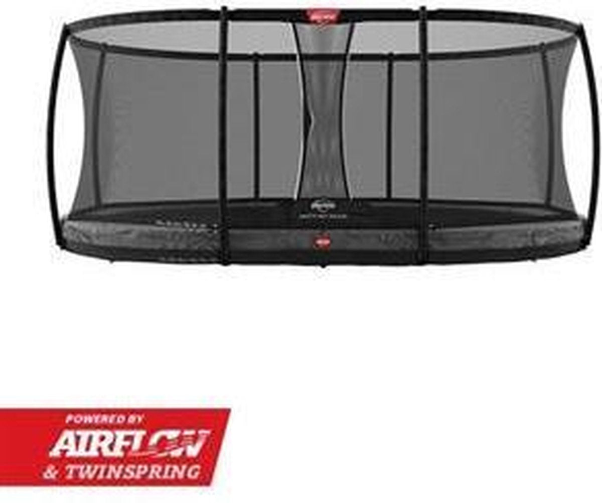 Trampoline BERG Grand Champion InGround 470 x 310 Grey + Safety Net Deluxe