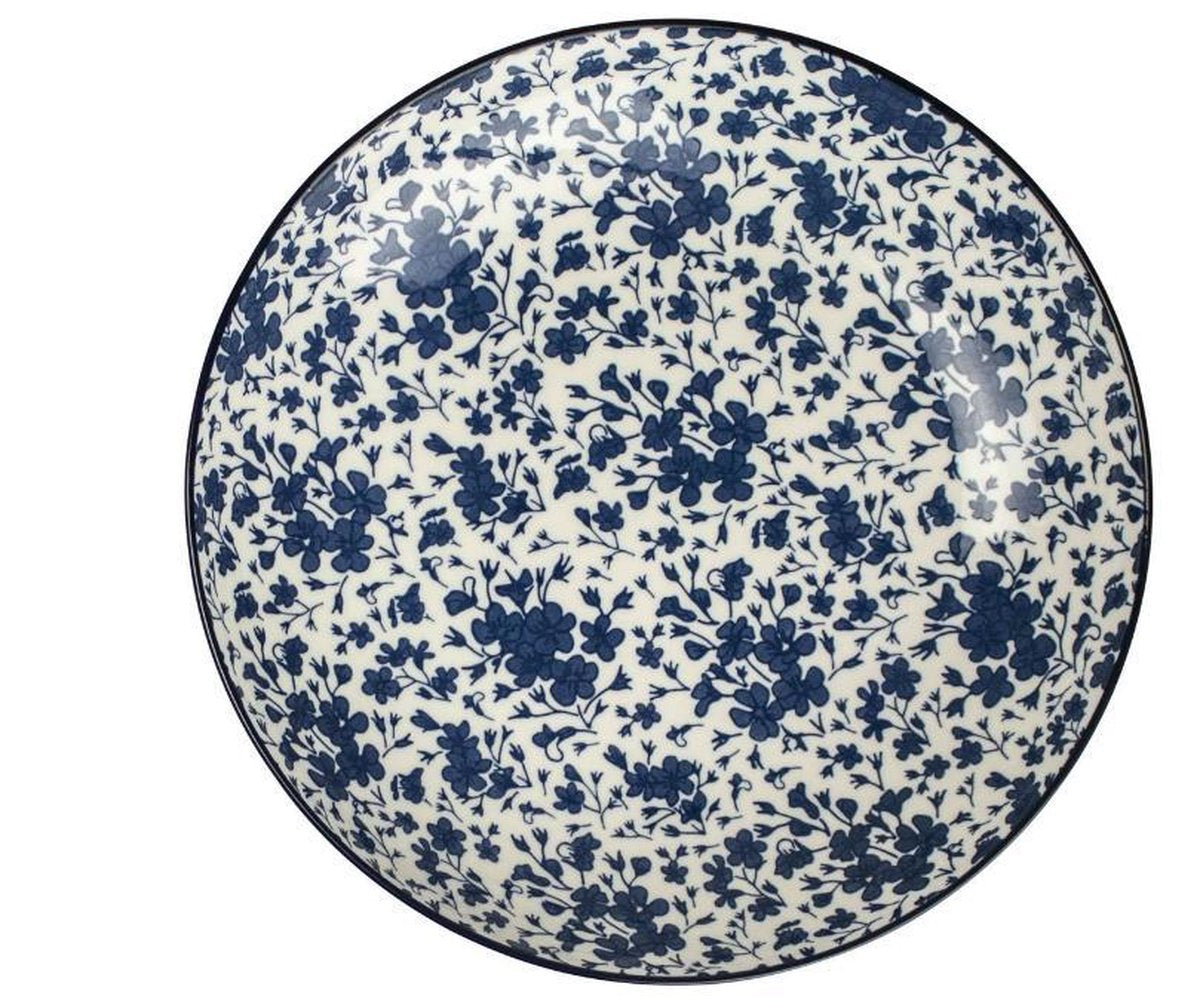 Gusta 2265600 eetschaal Rond Porselein Blauw