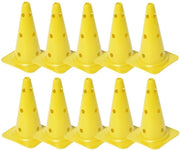 Multifunctionele pion 40 cm - Geel | Set | 10 stuks | Cawila | Kegel
