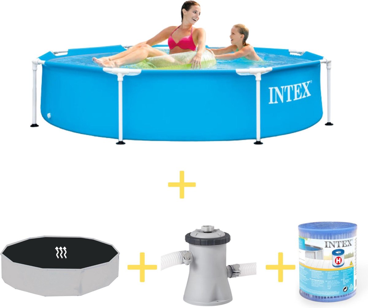 Intex Zwembad - Metal Frame - 244 x 51 cm - Inclusief Solarzeil
