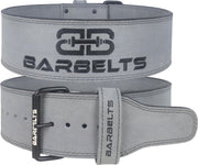 Barbelts powerlift riem 10mm - weightlifting belt - grijs - S