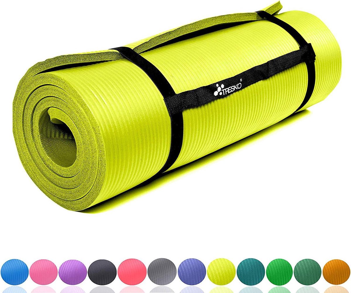 Fitnessmat geel 1