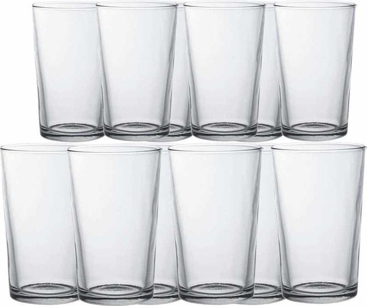 Drinkglazen/waterglazen Chope set transparant 280/330 ml - 12-delig - koffie/thee glazen