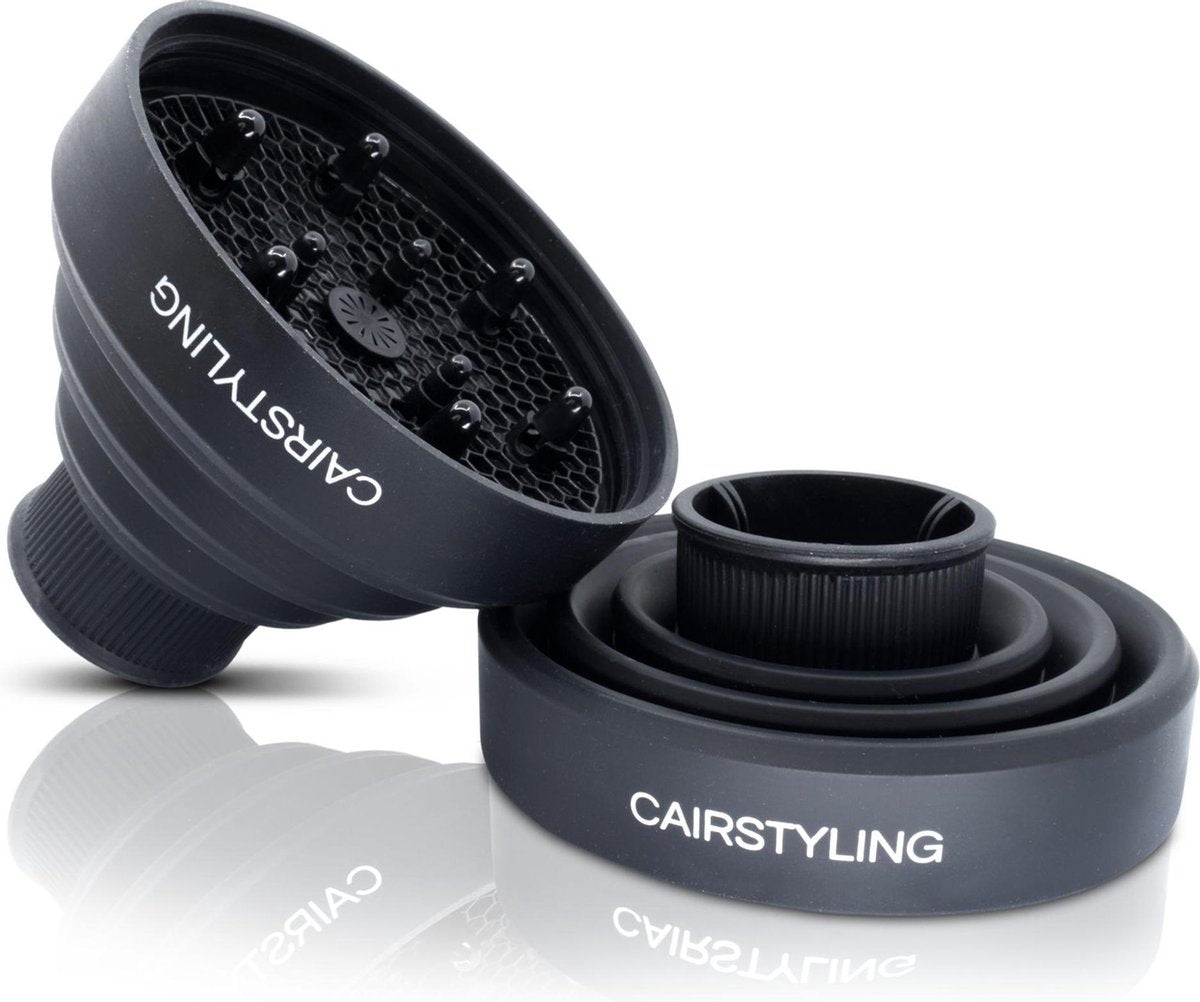 CAIRSTYLING Curl Diffuser - Natuurlijke Krullen - Föhn Opzetstuk - NEW 2021 - Trending Travel Diffuser - Natuurlijke Krullen - Inclusief Velvet Bag