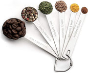 BOTC® Premiu 6 Delige Maatbeker - Maatbeker Set - RVS - Maatlepels -  Keuken Gadget - Maatschepjes - Maatcups - Nordische stijl