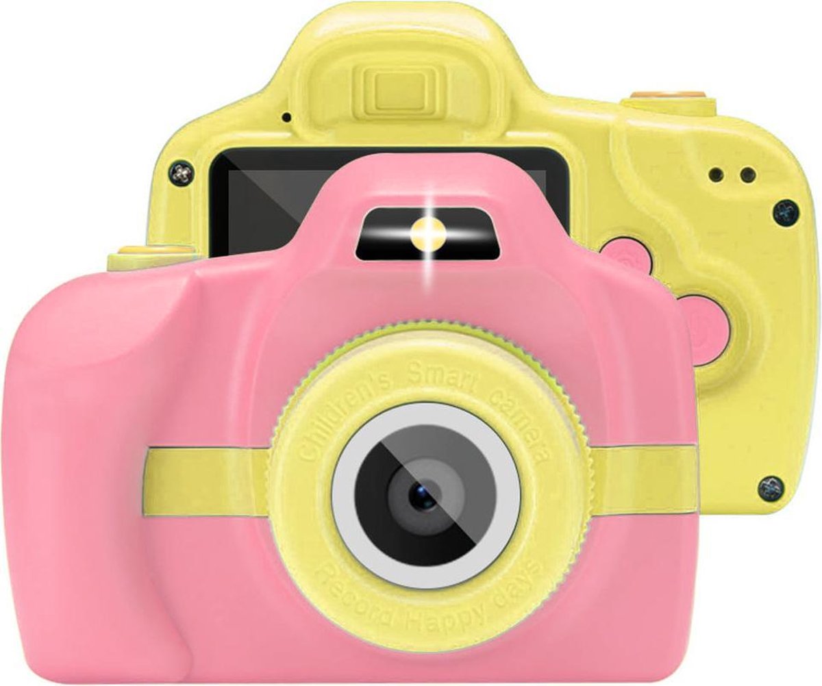 Kindercamera Camera Voor Kinderen Kinder Camera + Video - Roze/Geel