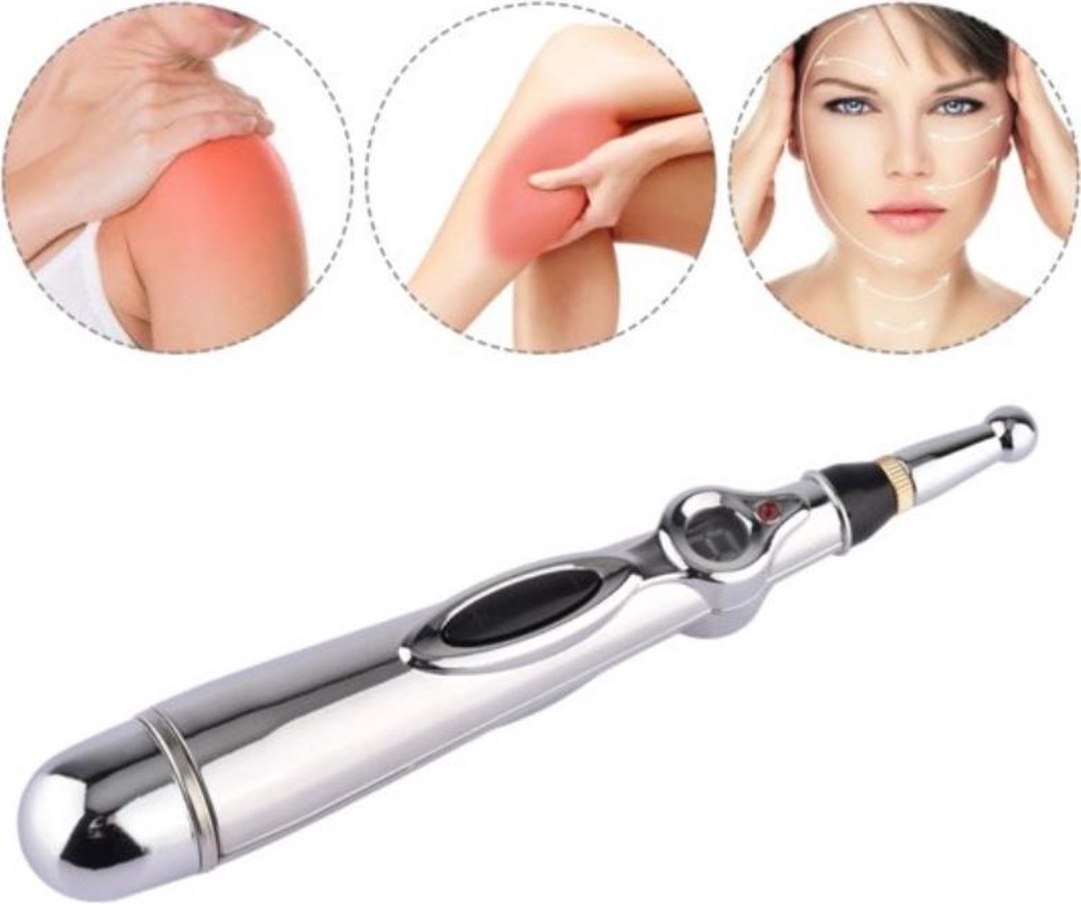 massagehulpmiddelen - Acupunctuur massage pen voor triggerpoint pijnbestrijding met ronde en platte kop