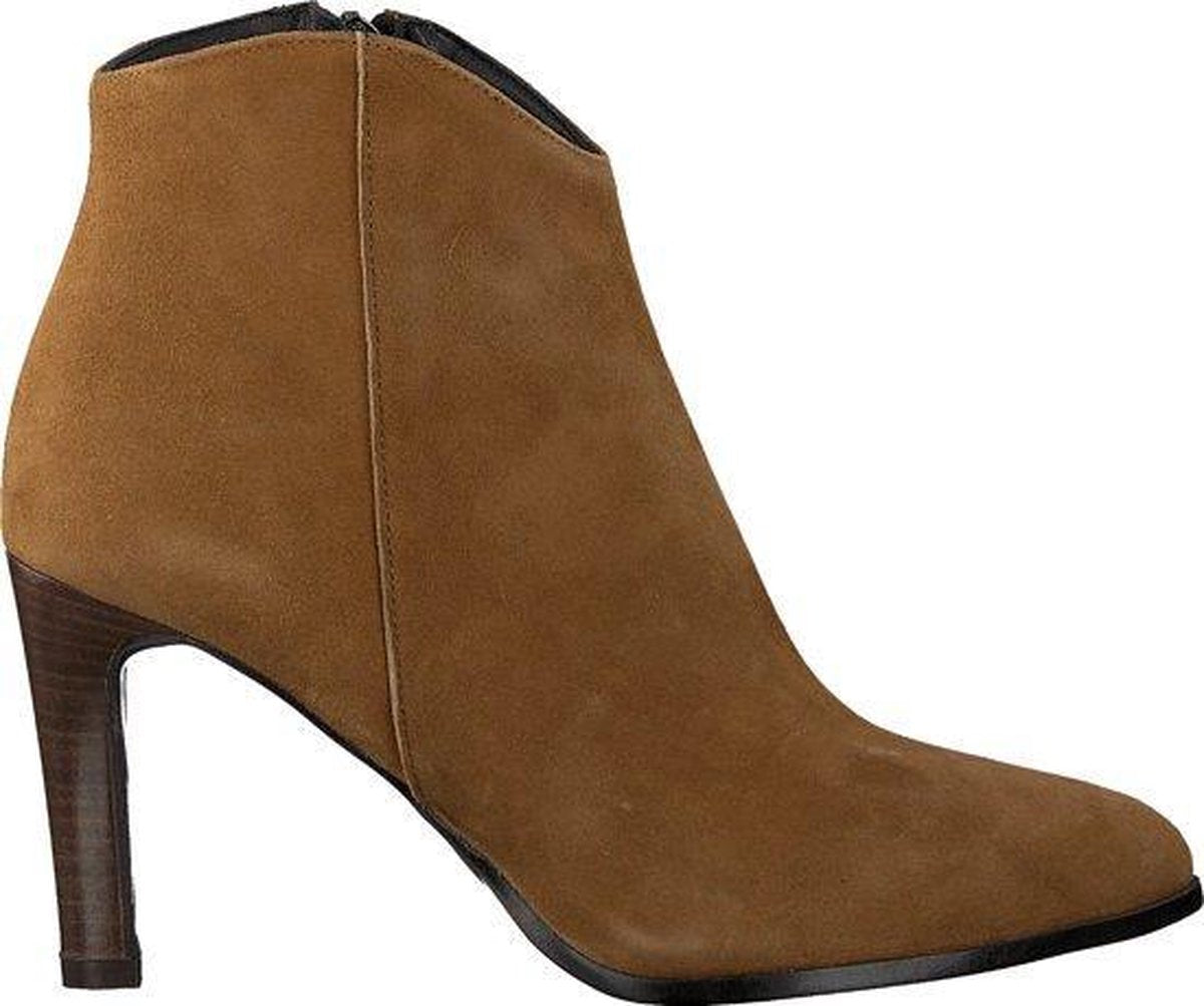 Notre-V 7433 Enkellaarsjes - Enkelboots - Dames - Cognac - Maat 40