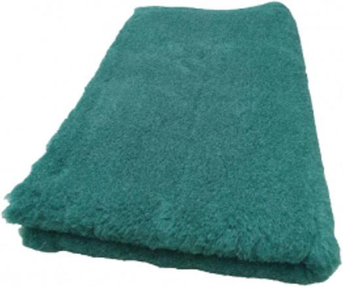 Vetbed - Dierenmat - Dierenkleed - Benchmat - Puppykleed - Groen effen - Latex Anti Slip 75 x 50 cm - Machine wasbaar