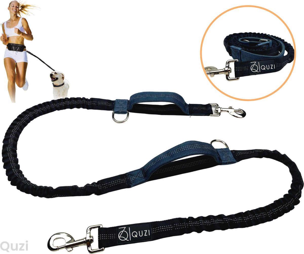 Extra Looplijn voor Grote Hond - Hondenriem - 150 cm - Grijs - Quzi®